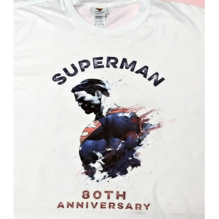 Superman - 80th Anniversary DC Comics Official White T Shirt ( Men XL ) ***READY TO SHIP from Hong Kong***